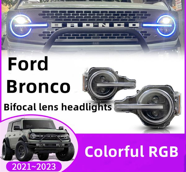 led headlight for ford bronco raptor 20 21-2023 bifocal lens drl headlight assembly rbg lights upgrade
led headlight for ford bronco raptor 20 21-2023 bifocal lens drl headlight assembly rbg lights upgrade