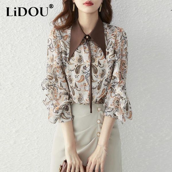 shirts spring autumn new elegant fashion print ruffles chiffon shirt women long sleeve loose casual blusa allmatch cardigan blouse, White
shirts spring autumn new elegant fashion print ruffles chiffon shirt women long sleeve loose casual blusa allmatch cardigan blouse, White