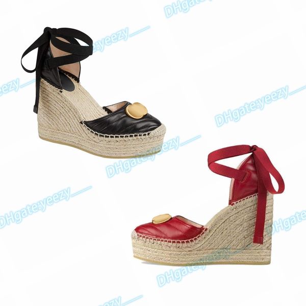 wedge designer sandal for woman thick platform luxury slipper fashion summer man slide espadrille with ribbon tie leather shoe high heel lad, Black
wedge designer sandal for woman thick platform luxury slipper fashion summer man slide espadrille with ribbon tie leather shoe high heel lad, Black
