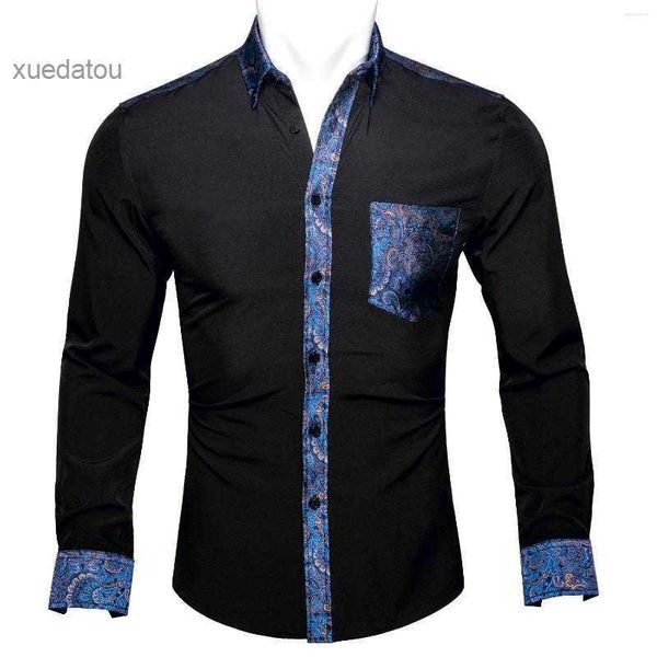 men's dress shirts barry.wang black solid blue floral splicing men long sleeve casual soft for designer fit shirt bcy-0302 p3jq, White;black
men's dress shirts barry.wang black solid blue floral splicing men long sleeve casual soft for designer fit shirt bcy-0302 p3jq, White;black