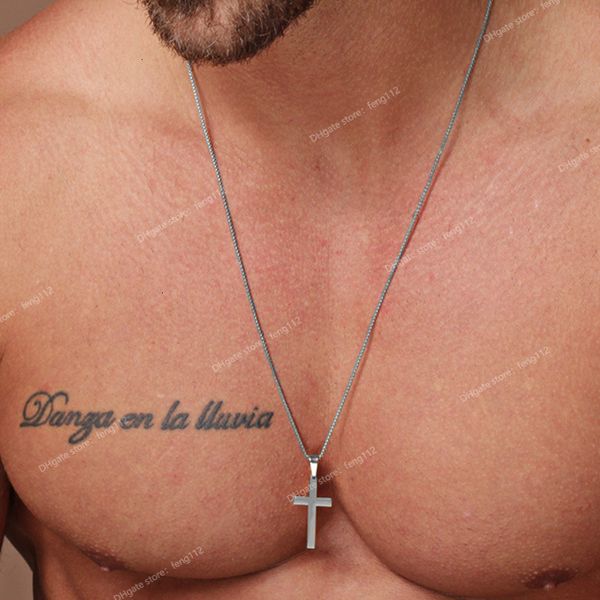 2022 fashion cross necklace men stainless steel chain pendant necklace for men jewelry gift fashion jewelrynecklace, Silver
2022 fashion cross necklace men stainless steel chain pendant necklace for men jewelry gift fashion jewelrynecklace, Silver