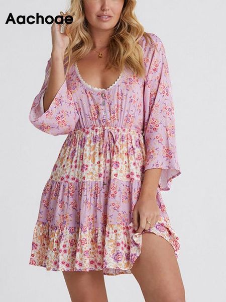 dresses aachoae elegant o neck floral print mini dress women flare sleeve bow tie elastic waist dresses summer a line holiday sundress, Black;gray
dresses aachoae elegant o neck floral print mini dress women flare sleeve bow tie elastic waist dresses summer a line holiday sundress, Black;gray