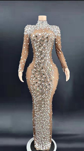 dresses zd big rhinestones nude transparent longth dress wedding party prom birthday celebration crystals stage singer host mesh dress, Black;gray
dresses zd big rhinestones nude transparent longth dress wedding party prom birthday celebration crystals stage singer host mesh dress, Black;gray