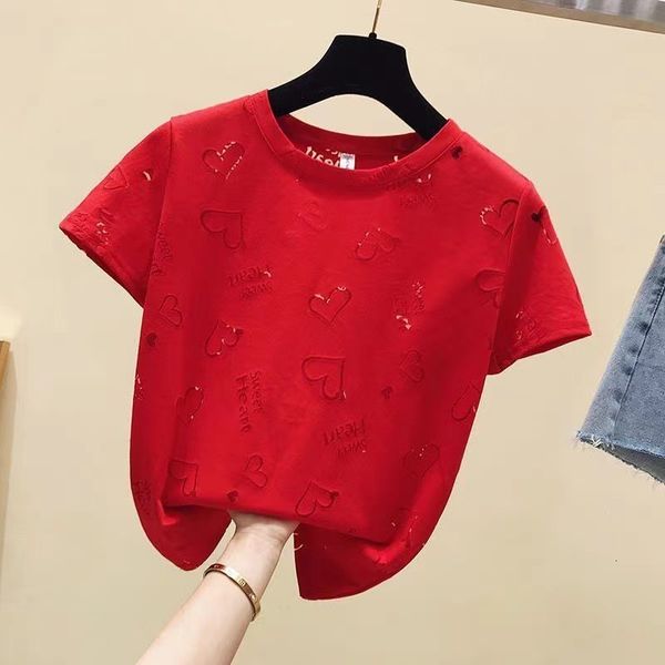 women's t-shirt tshirt women summer korean fashion women's round neck hollow red t-shirt women's short-sleeved loose 230418, White
women's t-shirt tshirt women summer korean fashion women's round neck hollow red t-shirt women's short-sleeved loose 230418, White