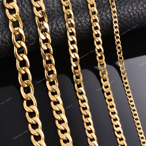 1 piece length 21cm-100cm gold color flat curb chain necklace 3mm-7.5mm stainless steel curb link chain for men women fashion jewelrynecklac, Silver
1 piece length 21cm-100cm gold color flat curb chain necklace 3mm-7.5mm stainless steel curb link chain for men women fashion jewelrynecklac, Silver