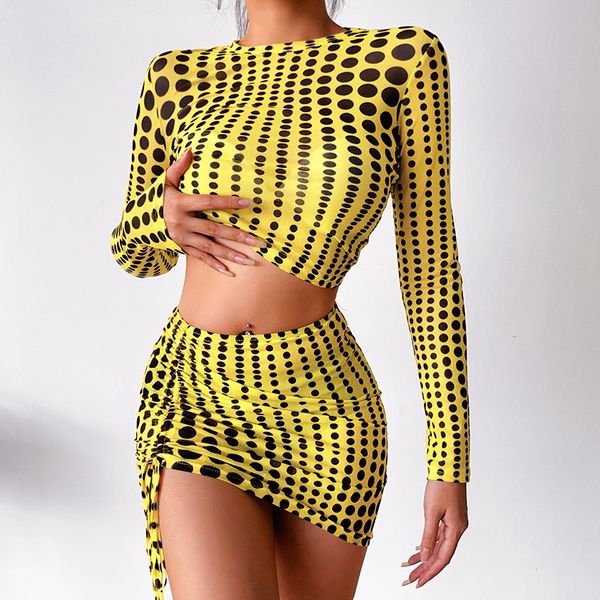 two piece dress aobiu summer dot print set mesh o neck long sleeve shirring asymmetrical bodycon skirts 230418, White
two piece dress aobiu summer dot print set mesh o neck long sleeve shirring asymmetrical bodycon skirts 230418, White