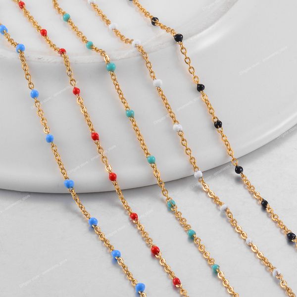 selling stainless steel chain various colors bead necklace beautiful suitable for ladies jewelry fashion jewelrynecklace jewelry accessories, Silver
selling stainless steel chain various colors bead necklace beautiful suitable for ladies jewelry fashion jewelrynecklace jewelry accessories, Silver
