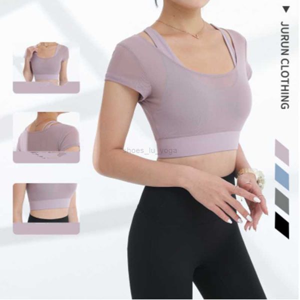 lu yoga lu summer yoga clothes short-sleeved fitness sports running mesh sweat-absorbing fake two-piece gathered underwear bra
lu yoga lu summer yoga clothes short-sleeved fitness sports running mesh sweat-absorbing fake two-piece gathered underwear bra