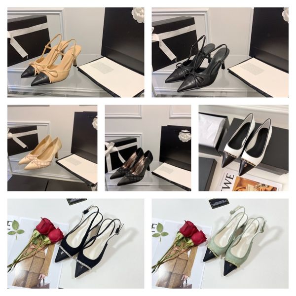 pointed toes sandals chanl c letter fashion 7cm heeled pumps shiny crystal bowknot chains back strap party shoes mid heels sandals elegant w, Black
pointed toes sandals chanl c letter fashion 7cm heeled pumps shiny crystal bowknot chains back strap party shoes mid heels sandals elegant w, Black