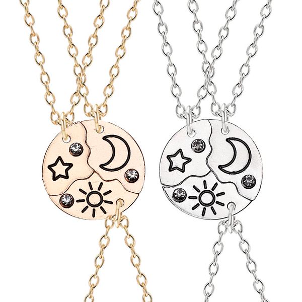 3 piece set sun moon star pendant necklace friend bff friendship couple necklace fashion jewelry fashion jewelrynecklace jewelry accessories, Silver
3 piece set sun moon star pendant necklace friend bff friendship couple necklace fashion jewelry fashion jewelrynecklace jewelry accessories, Silver