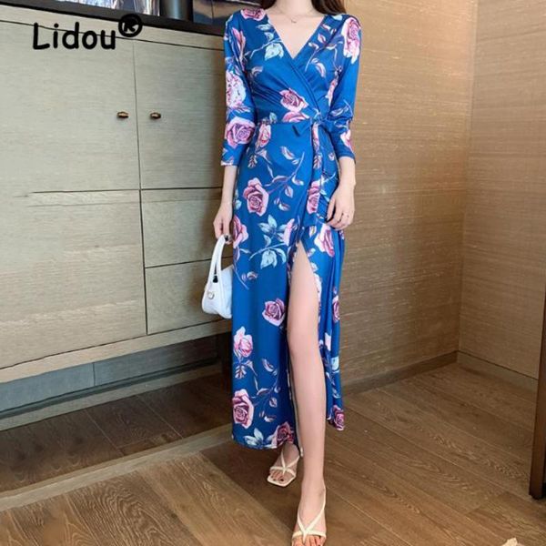 dresses korean elegant new summer boho floral printed long dresses women lace up skinny vestidos beachwear side split casual beach dress, Black;gray
dresses korean elegant new summer boho floral printed long dresses women lace up skinny vestidos beachwear side split casual beach dress, Black;gray