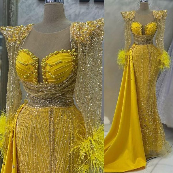 2023 april aso ebi mermaid yellow prom dress pearls beaded evening formal party second reception birthday engagement gowns dresses robe de s, Black
2023 april aso ebi mermaid yellow prom dress pearls beaded evening formal party second reception birthday engagement gowns dresses robe de s, Black
