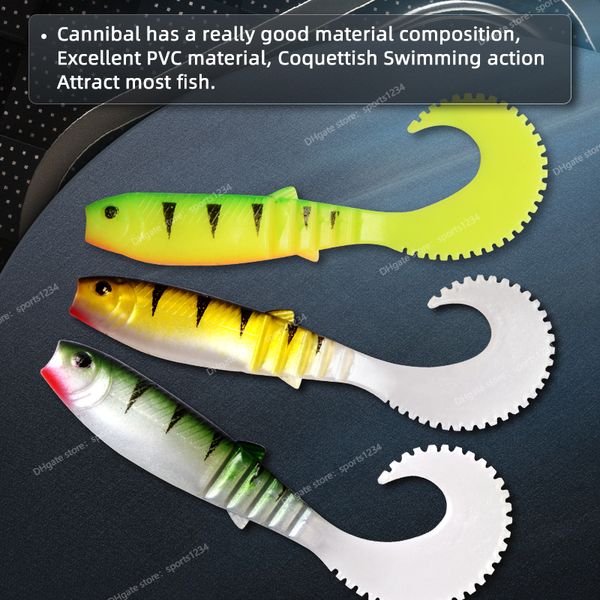 70mm 90mm 110mm cannibal curved tail fishing lures artificial wobblers soft baits silicone shad worm bass leurre souple fishingfishing lures
70mm 90mm 110mm cannibal curved tail fishing lures artificial wobblers soft baits silicone shad worm bass leurre souple fishingfishing lures