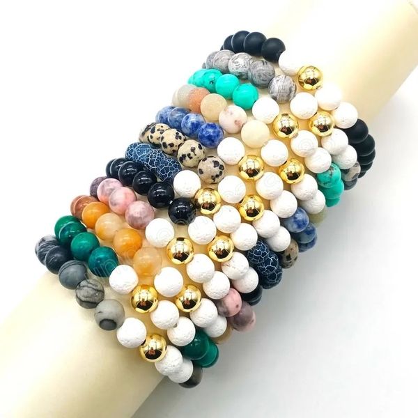 8mm natural stone strands gold plated beaded charm bracelets handmade elastic yoga jewelry for women men, Golden;silver
8mm natural stone strands gold plated beaded charm bracelets handmade elastic yoga jewelry for women men, Golden;silver