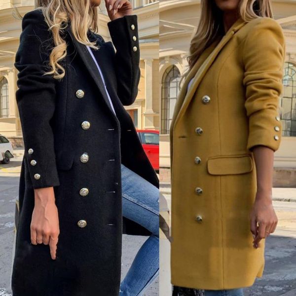women's jackets classic women overcoat long sleeve woolen wool coat slim fit casual 230418, Black;brown
women's jackets classic women overcoat long sleeve woolen wool coat slim fit casual 230418, Black;brown