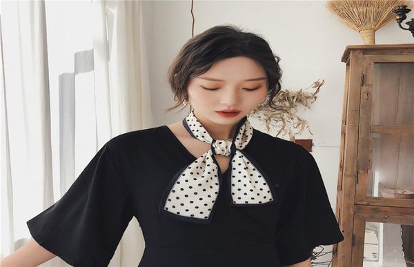 2019 vintage wavelet point small scarf for women 100cm headkerchief long strip of cute streamers4365753, Blue;gray
2019 vintage wavelet point small scarf for women 100cm headkerchief long strip of cute streamers4365753, Blue;gray