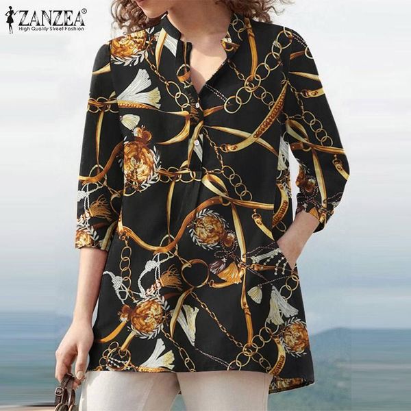 t-shirt fashion printed shirts zanzea women lapel neck 3/4 sleeve casual casual button down shirts blouse blusas femininas oversize, White
t-shirt fashion printed shirts zanzea women lapel neck 3/4 sleeve casual casual button down shirts blouse blusas femininas oversize, White