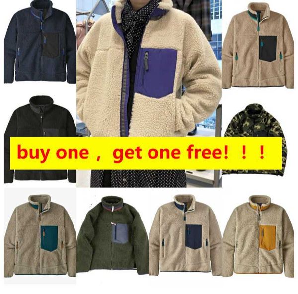 patagonias men fleece jacket classic retro mens thick warm down designer models lamb cashmere stand collar couple winter coat pm, Black;brown
patagonias men fleece jacket classic retro mens thick warm down designer models lamb cashmere stand collar couple winter coat pm, Black;brown