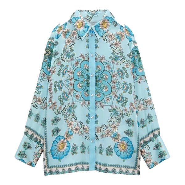 shirts 2022 new women fashion youth floral print loose drape blouse vintage long sleeve button blouse blusas chic top, White
shirts 2022 new women fashion youth floral print loose drape blouse vintage long sleeve button blouse blusas chic top, White