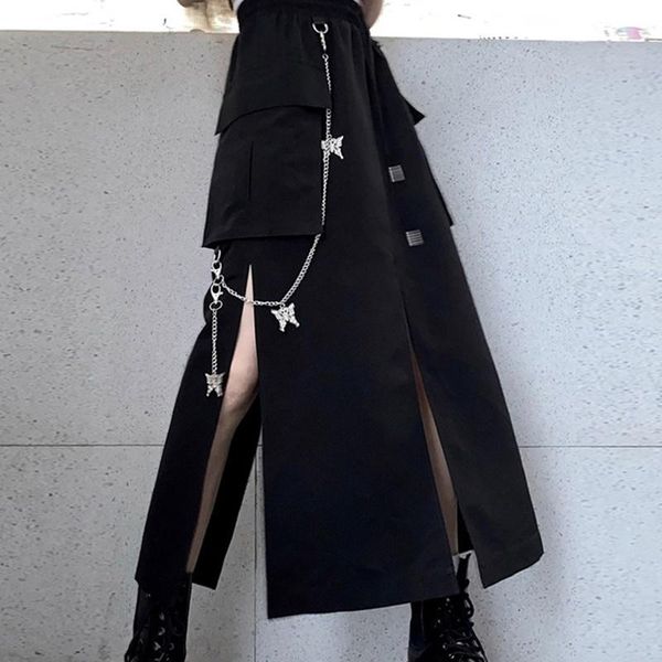 dresses 2021 new summer women skirt fashion korean style black long skirts with chain side slit hip hop streetwear punk goth skirt 12550, White;black
dresses 2021 new summer women skirt fashion korean style black long skirts with chain side slit hip hop streetwear punk goth skirt 12550, White;black