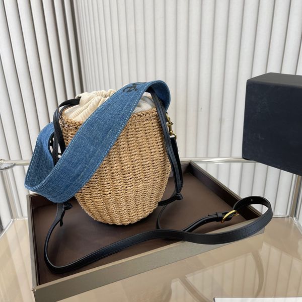 5a designer beach bag new straw basket bucket totes drawstring closure women handbags
5a designer beach bag new straw basket bucket totes drawstring closure women handbags