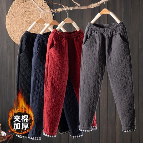capris elastic waist winter harem pants women casual pocket cotton trousers ladies vintage loose sweatpants warm mom pants plus size, Black;white
capris elastic waist winter harem pants women casual pocket cotton trousers ladies vintage loose sweatpants warm mom pants plus size, Black;white