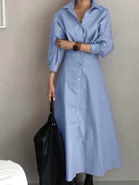 dresses women casual long sleeve dresses elegant maxi shirt dress oversized zanzea solid lapel vestidos 2022 fashion female a line robe, Black;gray
dresses women casual long sleeve dresses elegant maxi shirt dress oversized zanzea solid lapel vestidos 2022 fashion female a line robe, Black;gray