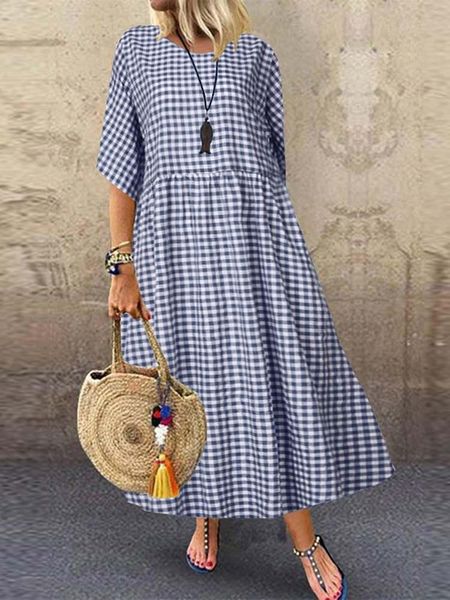 dresses women summer bohemian maxi dress 2022 zanzea elegant plaid check robe longue fashion casual holiday a line long dresses oversize, Black;gray
dresses women summer bohemian maxi dress 2022 zanzea elegant plaid check robe longue fashion casual holiday a line long dresses oversize, Black;gray