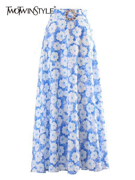 skirts twotwinstyle blue print floral maxi skirt for women high waist patchwork diamond vintage skirts female spring fashion style 230418, Black
skirts twotwinstyle blue print floral maxi skirt for women high waist patchwork diamond vintage skirts female spring fashion style 230418, Black