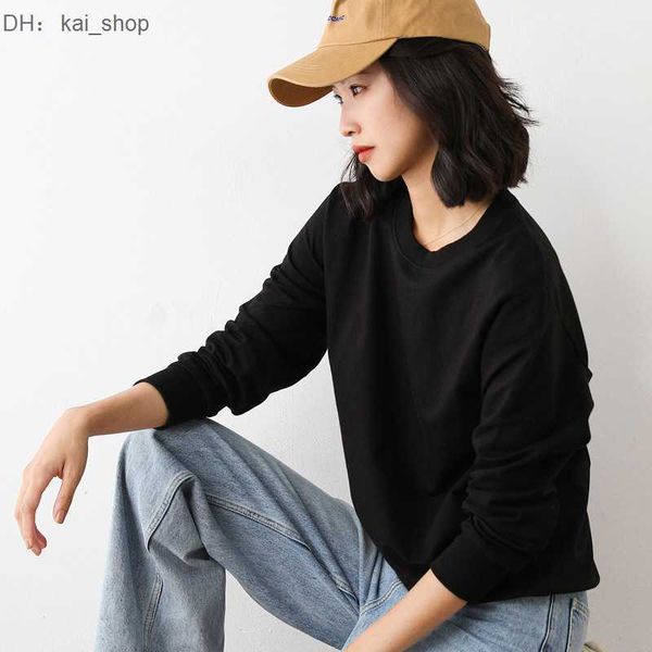 women's hoodies & sweatshirts 2023 spring all solid cotton round neck sweater long sleeve batch 51, Black
women's hoodies & sweatshirts 2023 spring all solid cotton round neck sweater long sleeve batch 51, Black
