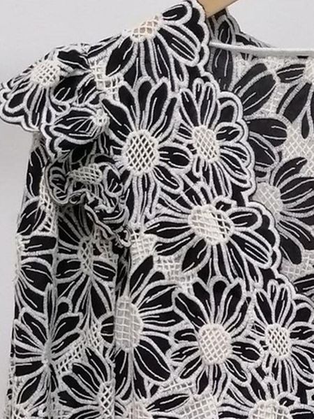 dresses 2022 new women's vneck ruffles mini dresshalf puff sleeve ladies daisy hollow out embroidery slim fit short robes, Black;gray
dresses 2022 new women's vneck ruffles mini dresshalf puff sleeve ladies daisy hollow out embroidery slim fit short robes, Black;gray