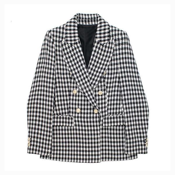 women's suits blazers autumn woman houndstooth blazer doublebreasted long sleeves vintage coat commute outerwear pocket jackets 230418, White;black
women's suits blazers autumn woman houndstooth blazer doublebreasted long sleeves vintage coat commute outerwear pocket jackets 230418, White;black