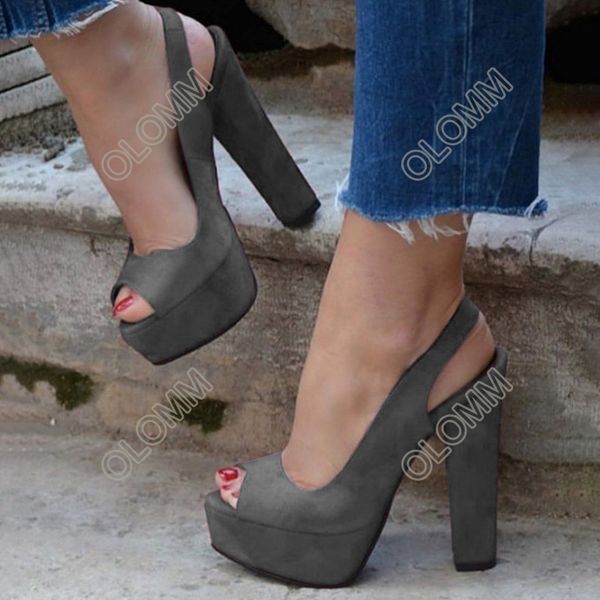 olomm handmade women summer platform sandals faux suede chunky heels peep toe pretty purple blue red party shoes size 35 47 52, Black
olomm handmade women summer platform sandals faux suede chunky heels peep toe pretty purple blue red party shoes size 35 47 52, Black