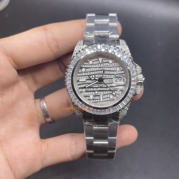 men's automatic mechanical watch silver stainless steel boutique watch square diamond watch bezel diamond fashion trend men's watc, Slivery;brown
men's automatic mechanical watch silver stainless steel boutique watch square diamond watch bezel diamond fashion trend men's watc, Slivery;brown