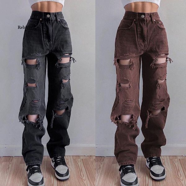 jeans pantalones vaqueros rasgados negros de cintura alta para mujer ropa vintage pantalones vaqueros rectos de moda ropa de calle p, Blue
jeans pantalones vaqueros rasgados negros de cintura alta para mujer ropa vintage pantalones vaqueros rectos de moda ropa de calle p, Blue