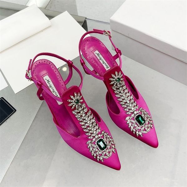 sandals ladies wedding shoes pointed toe high heels satin gemstone stiletto baotou fairy pump 230417, Black
sandals ladies wedding shoes pointed toe high heels satin gemstone stiletto baotou fairy pump 230417, Black