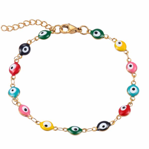 fashion stainless steel bracelet 7 colors evil eye enamel bead jewelry men and women gifts fashion jewelrybracelets, Black
fashion stainless steel bracelet 7 colors evil eye enamel bead jewelry men and women gifts fashion jewelrybracelets, Black