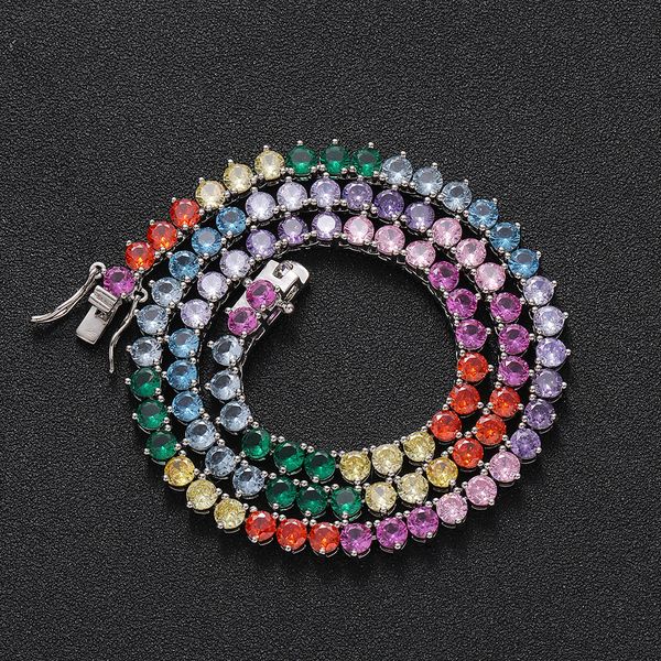 strands strings 4.0mm 3 prong colorful tennis chain men and women tennis necklace hip hop jewelry bc220 230418, Black
strands strings 4.0mm 3 prong colorful tennis chain men and women tennis necklace hip hop jewelry bc220 230418, Black