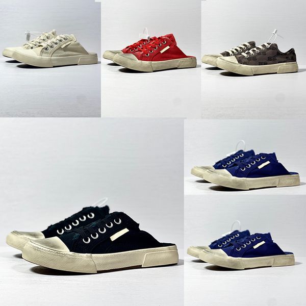 womens paris mule destroyed dirty sandals casual shoes baotou platform retro canvas sandals mens womens fashion flat runner sneaker with ori, Black
womens paris mule destroyed dirty sandals casual shoes baotou platform retro canvas sandals mens womens fashion flat runner sneaker with ori, Black