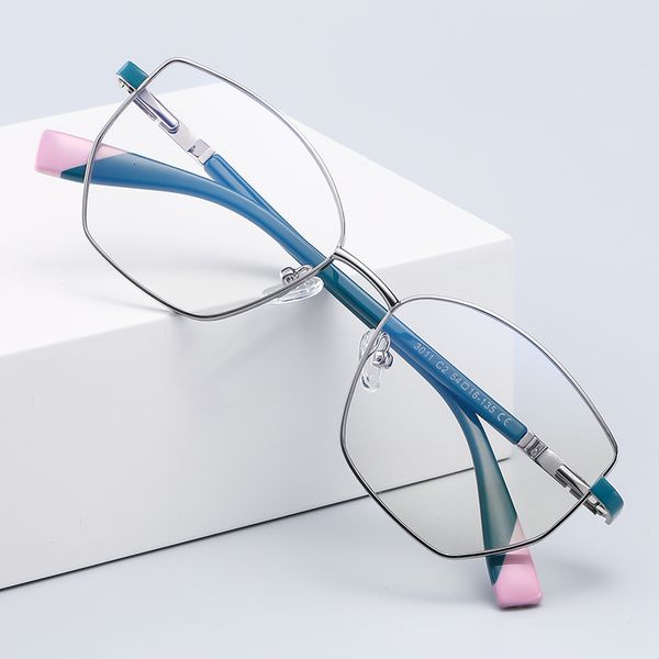 sunglasses frames gmei design blue light blocking women's glasses with spring hinges female anti radiation protection spectacles frame, Silver
sunglasses frames gmei design blue light blocking women's glasses with spring hinges female anti radiation protection spectacles frame, Silver