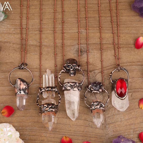 strands strings natural white quartz crystal point pendant healing necklace for women unique stone beads bronze chains necklace jewelry drop, Black
strands strings natural white quartz crystal point pendant healing necklace for women unique stone beads bronze chains necklace jewelry drop, Black