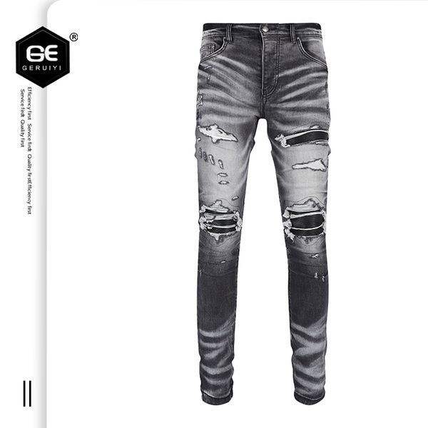 fashion jean stretch jeans amirly skinny straight slim ripped elastic casual motorcycle biker new mens denim trouser classic pants jeans, Blue
fashion jean stretch jeans amirly skinny straight slim ripped elastic casual motorcycle biker new mens denim trouser classic pants jeans, Blue