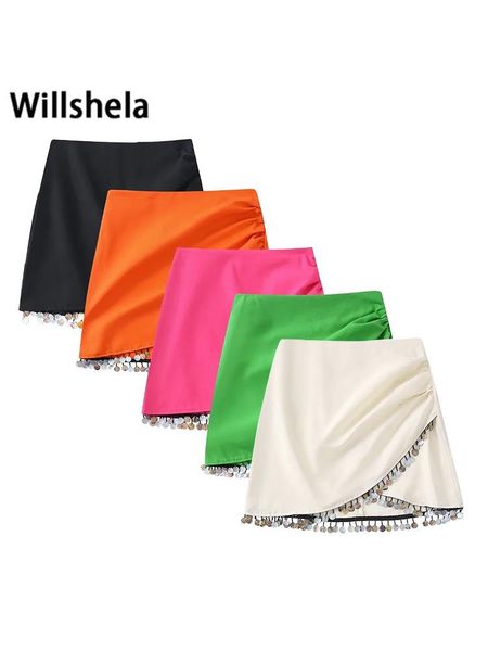 dresses willshela women fashion with beading hem solid mini skirts back zipper vintage high waist female chic lady short skirts, White;black
dresses willshela women fashion with beading hem solid mini skirts back zipper vintage high waist female chic lady short skirts, White;black