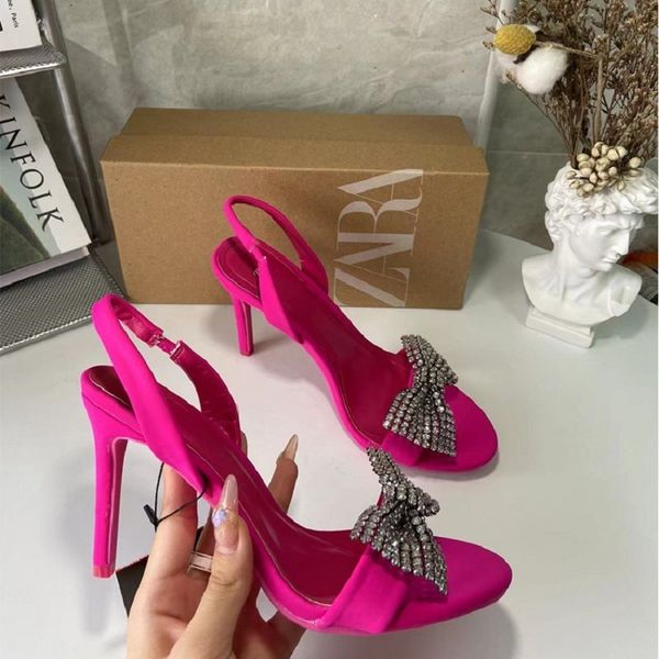 sandals summer style bow knot with high heel women back strap thin round head large slippers 230417, Black
sandals summer style bow knot with high heel women back strap thin round head large slippers 230417, Black
