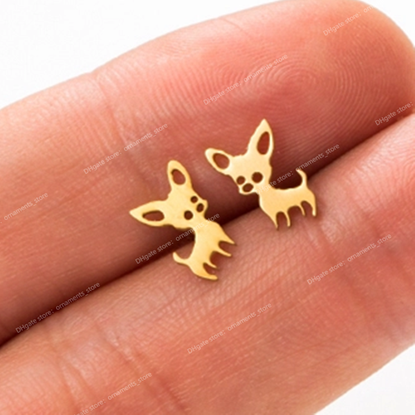 mini chihuahua stud earrings for women cute stainless steel golden animal dog ear studs fashion earring jewelry accessories new earringsstud, Golden;silver
mini chihuahua stud earrings for women cute stainless steel golden animal dog ear studs fashion earring jewelry accessories new earringsstud, Golden;silver
