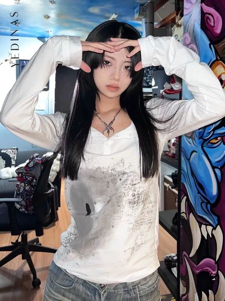 women's t-shirt yedinas autumn spring print t shirt women long sleeve korean fashion grunge aesthetic harajuku tee shirt femme punk y2k, White
women's t-shirt yedinas autumn spring print t shirt women long sleeve korean fashion grunge aesthetic harajuku tee shirt femme punk y2k, White