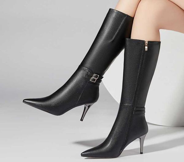 boots genuine leather women high boots autumn winter shoes point toe black white heels knee boots ladies shoes large size 48 6064804
boots genuine leather women high boots autumn winter shoes point toe black white heels knee boots ladies shoes large size 48 6064804