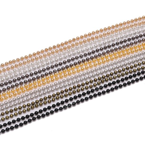 5m/lot 1.2 1.5 2.0 mm metal ball bead chains findings bulk kettingen necklace chain for jewelry making supplies diy accessories jewelry maki, Blue;slivery
5m/lot 1.2 1.5 2.0 mm metal ball bead chains findings bulk kettingen necklace chain for jewelry making supplies diy accessories jewelry maki, Blue;slivery