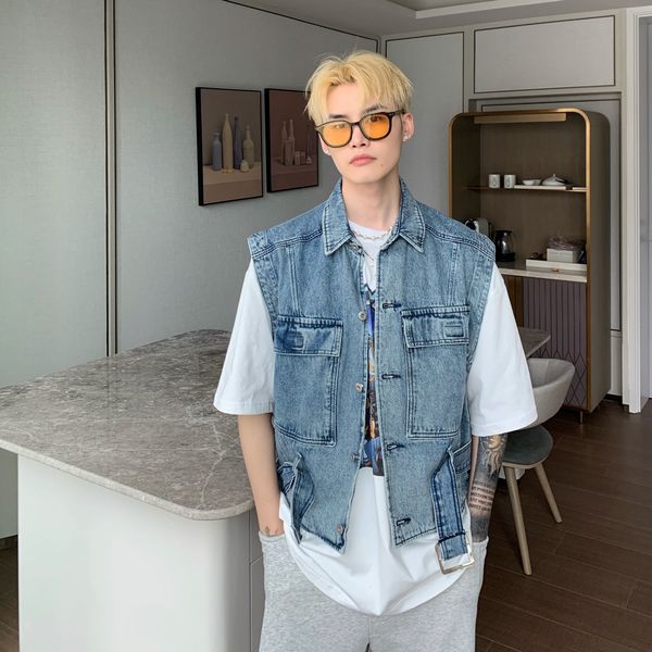 men's vests men casual jeans male multipocket fashion denim tactical waistcoats masculino overalls vest 230418, Black;white
men's vests men casual jeans male multipocket fashion denim tactical waistcoats masculino overalls vest 230418, Black;white