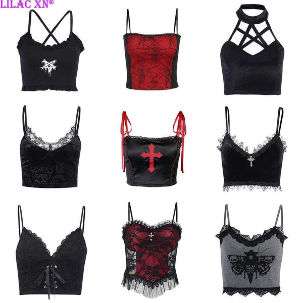 women's tanks camis goth lace corset crop camis y2k harajuku aesthetic black red cross basic tank summer women grunge emo streetwear j, White
women's tanks camis goth lace corset crop camis y2k harajuku aesthetic black red cross basic tank summer women grunge emo streetwear j, White